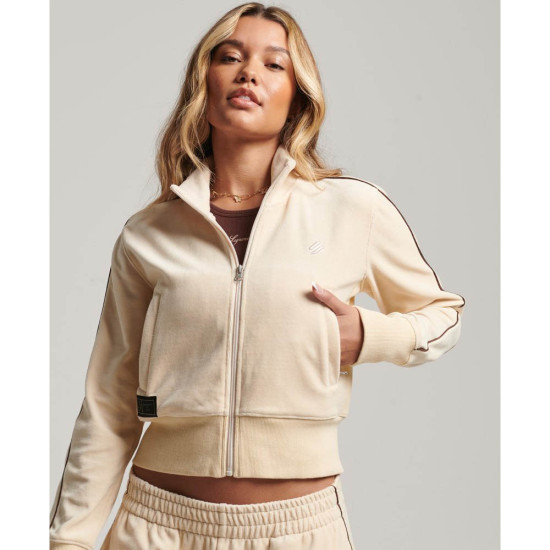 Superdry Γυναικεία ζακέτα Code S Logo Velour Track Top